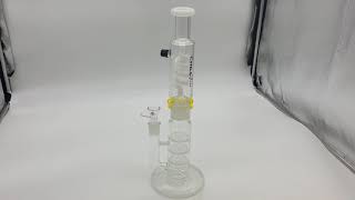 CHILL GLASS TWO-PIECE FREEZEABLE BONG, COLD SMOOTH RIPS!