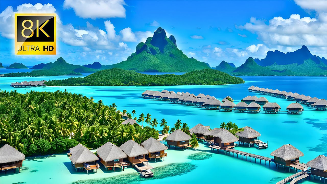 Bora Bora Island 8K HDR Ultra HD - Stunning Tropical Paradise in Ultra High Definition | 8K Vistas