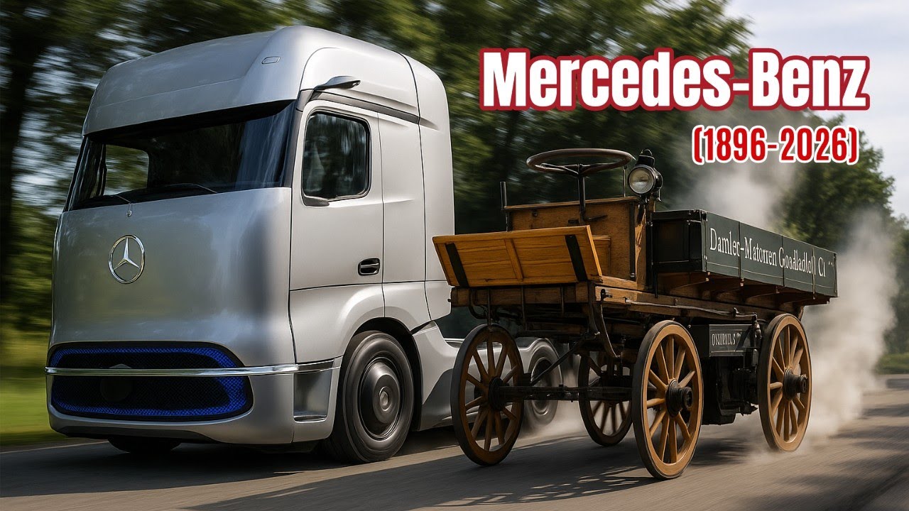 ⁣Mercedes-Benz Trucks Evolution (1896–2025) – From First Truck to eActros