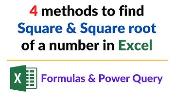 Formula to find the Square Root of a Number in Excel