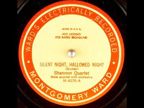 Shannon Quartet — Silent Night, Hallowed Night ~ Shannon Quartet with Orchestra (1925)
