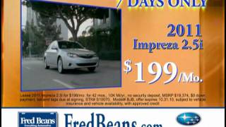 Fred Beans Subaru's Fall Sales Event