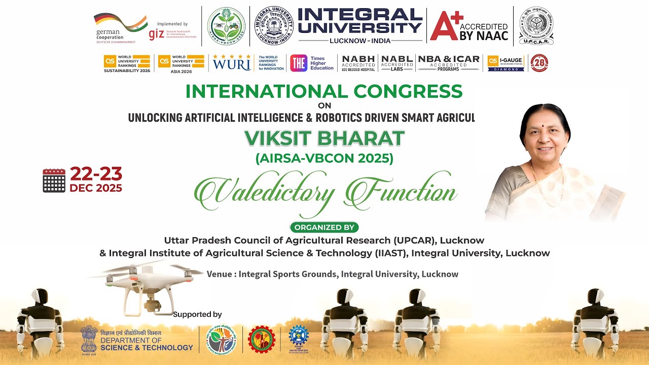 Valedictory | International Congress | ARISA-VBCON 2025 | UPCAR & IIAST,Integral University, Lucknow