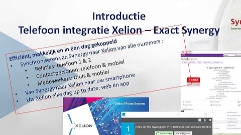 Introductie video Xelion Exact Synergy koppeling