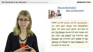 Nominativ & Akkusativ (Übung) - Nominative & accusative (exercise)