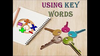 Word problems..Lesson 2 /Using key words