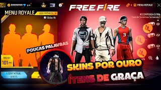 A BOAA!! PEGUE O SUPER KALAHARI? CALÇA POUCAS PALAVRAS GRÁTIS, MÁSCARA SEM SORRISINHO - FREE FIRE