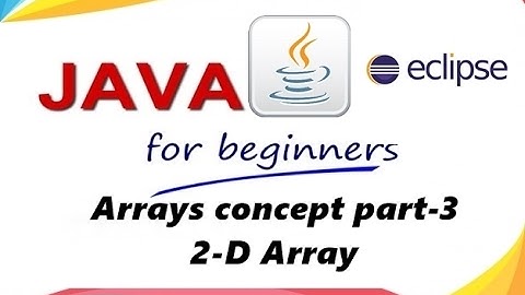 java | arrays in java part- 3: two-dimensional array(2-D ) declaration,creation and initialization