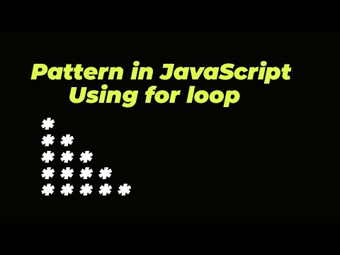 stars pattern in javascript using for loop.