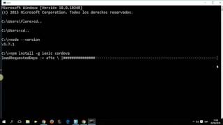 Instalar IONIC con NODE.JS