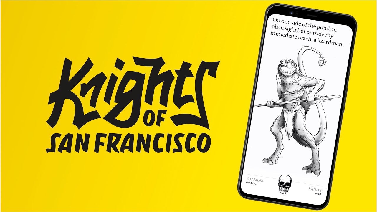 Лучшие игры, которые вышли за прошлый год. Knights of San Francisco — текстовая игра для Android. Фото.