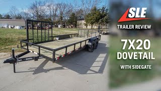 Overview of 7x20 Dovetail Utility Trailer with Side Gate | #lawncare #sleequipment #trailers