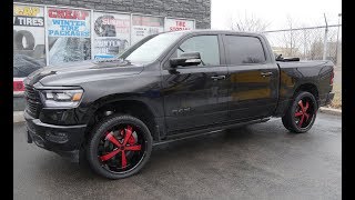 2019 RAM 1500 SPORT WITH 24 INCH BLACK & RED RIMS