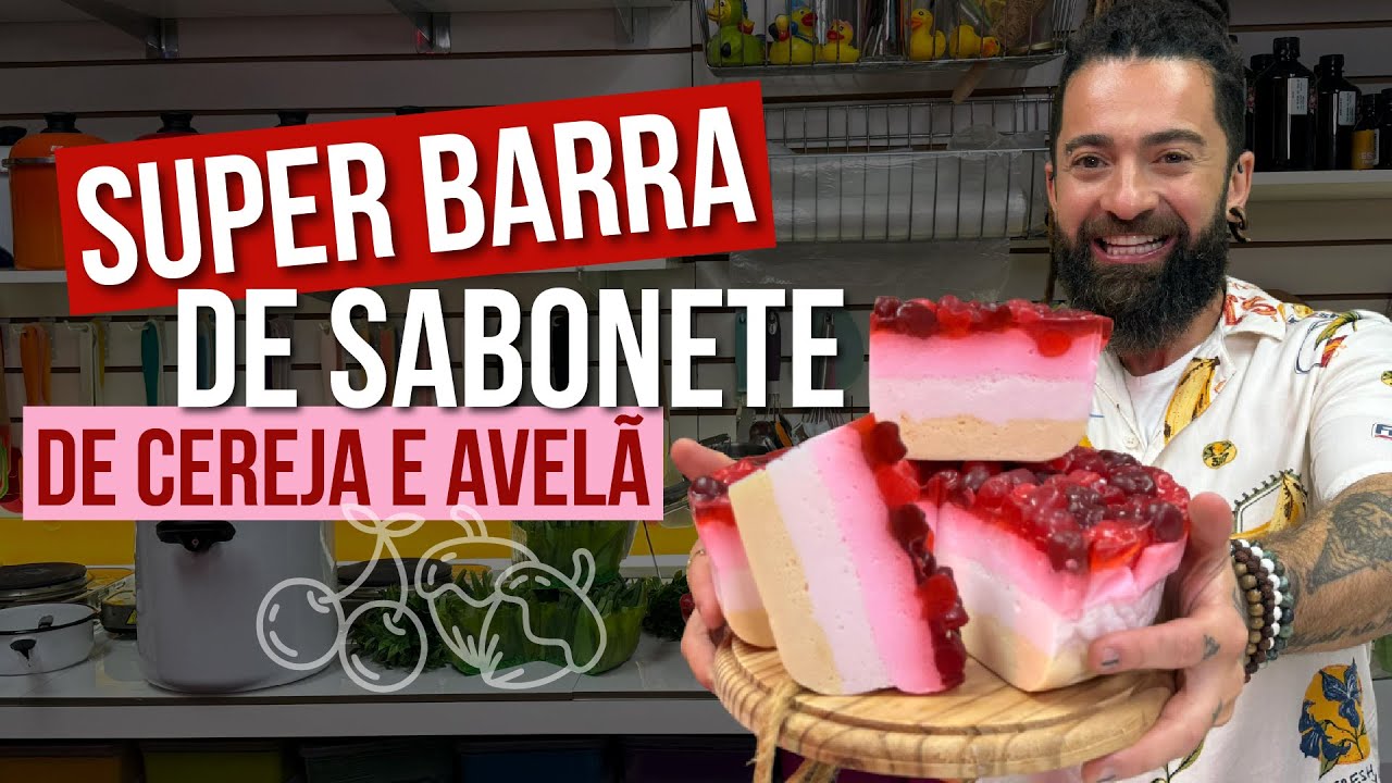 SUPER BARRA DE SABONETE DE CEREJA E AVELÃ