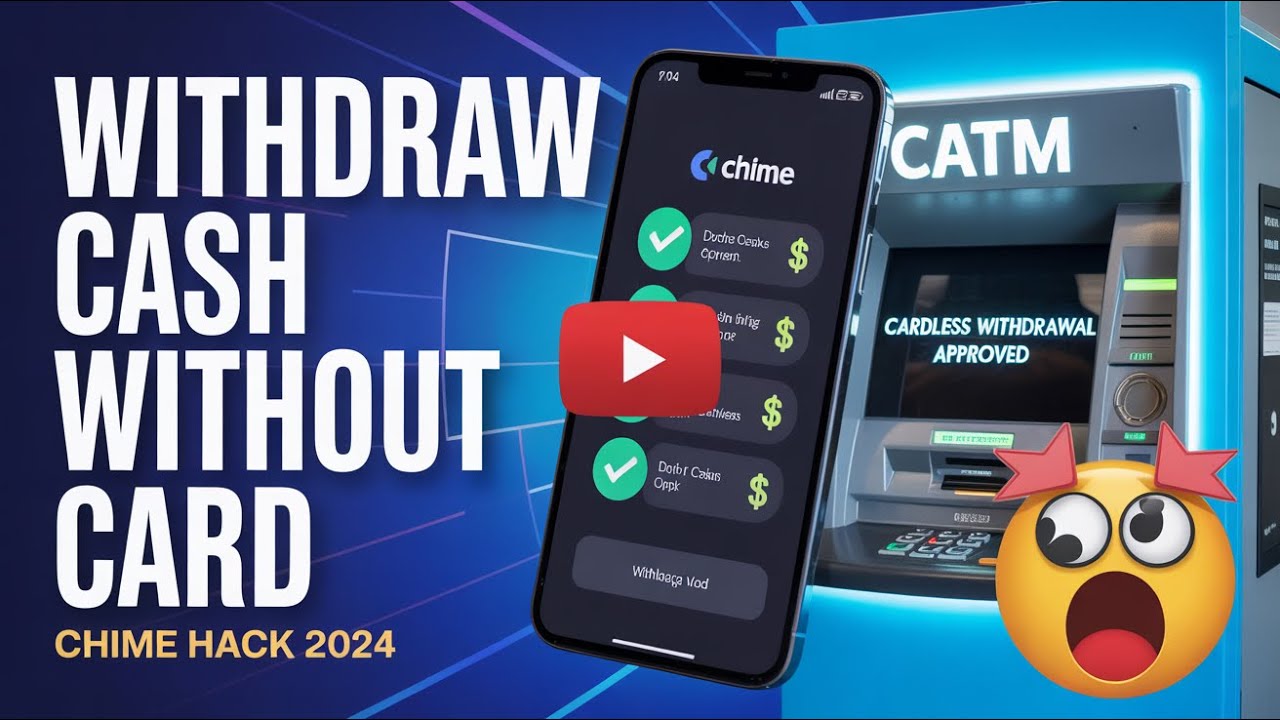 How to Withdraw Cash from Chime Account Without Your Card - Cardless ATM