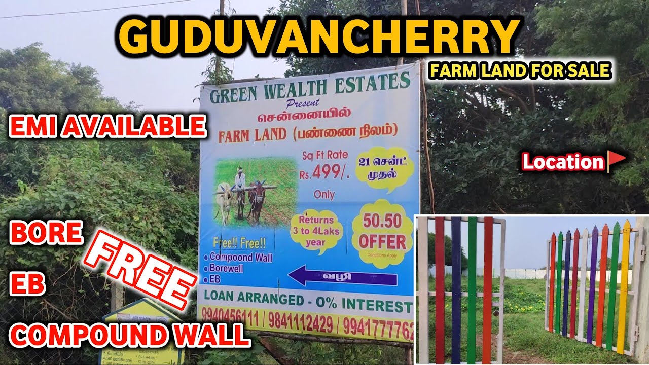 Farm Land for sale 500Rs/sqft EMI Available🔥 Direct Owner Build