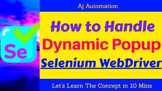 How to Handle Dynamic Popup which displayed only sometimes after specific step in Selenium WebDriver screenshot 4