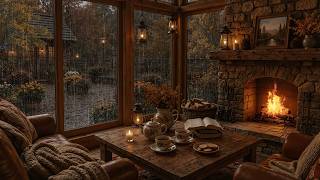 Autumn Rain That Helps You Unwind 🍂 | Peaceful Piano & Cozy Evening Ambience