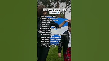 Scots Words You Need to Know #scots #english #dialect