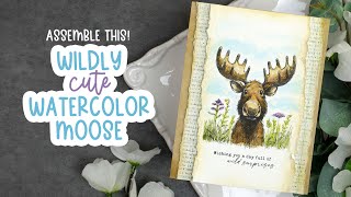 Wildly Cute Watercolor Moose