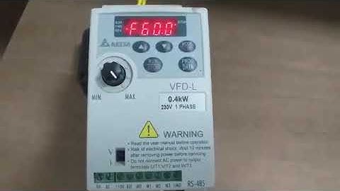Delta VFD-L parameter setting & Control Terminals Wiring for External Pot. & 3 wire Control System