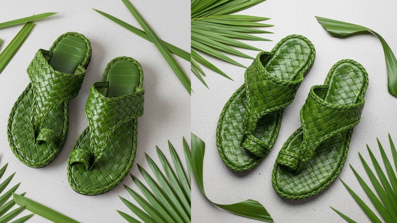 SECRET to Making Coconut Sandals from Palm Leaves - Best coconut compilation