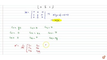 If x, y, z are nonzero real numbers, then the inverse of matrix `A=[x0 0 0y0 0 0z]` is (A) `[x^(...