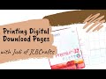 Printing your own planner pages using digital downloads with judi of jlbcrafts