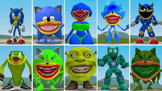 EVOLUTION OF ALL ZOOCHOSIS SONIC GREEN VS ALL SONIC MISS BLUES ? IN GARRYSMOD!...