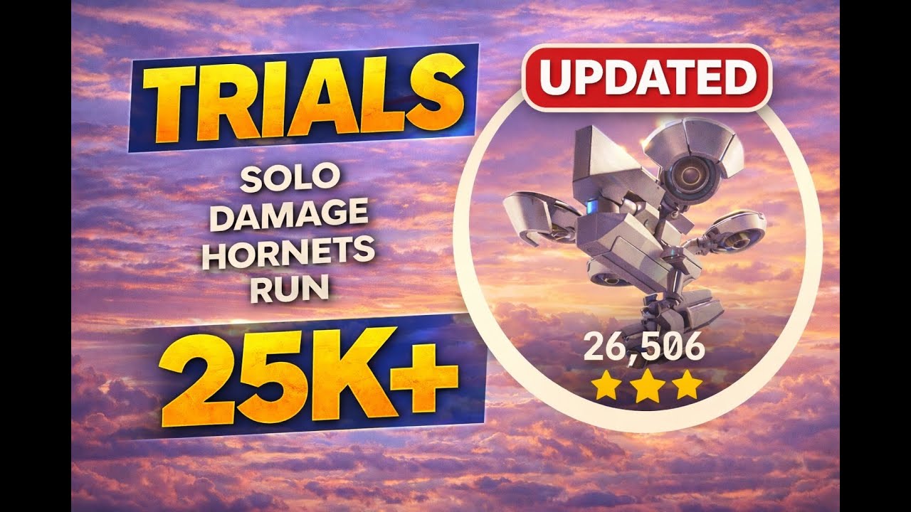 UPDATED Solo Damage Hornets Trial Run 25K+