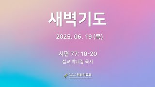 [2025.06.19] | 새벽기도 | 능력 있는 구원자를 항상 기억하십시오 | 시편 77:10-20 | 박대일 목사
