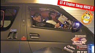 GT-Rエンジン搭載ハイエースに試乗してみた！辰巳PAでオーナーインタビューとA-Pit東雲見学！ R35 GT-R Powered HIACE Van Tatsumi Parking & A-Pit