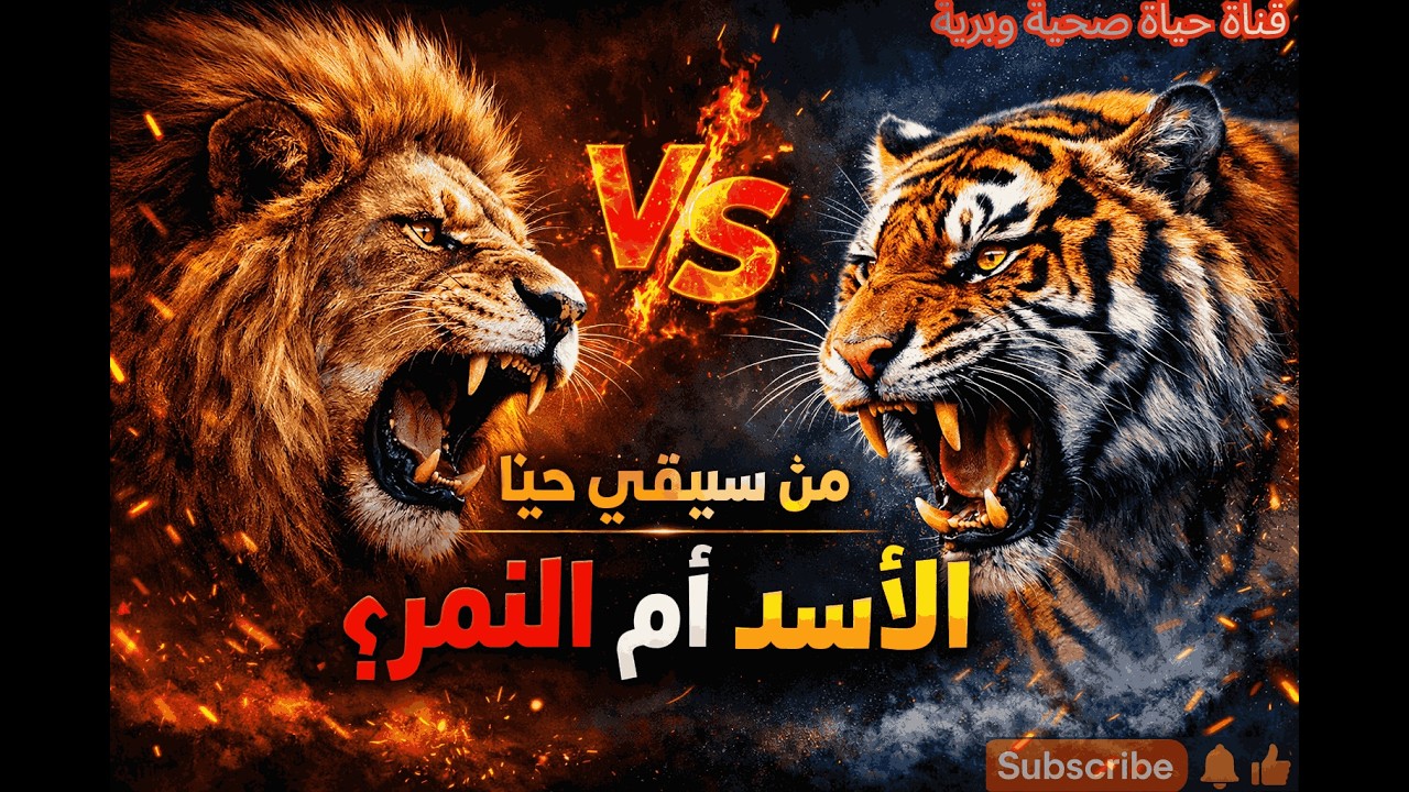 من سيبقى حيًّا الأسد أم النمر#الحياة_البرية