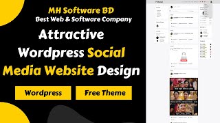 Wordpress Social Media Website Design By BuddyX Theme || Free Theme | MH Software BD