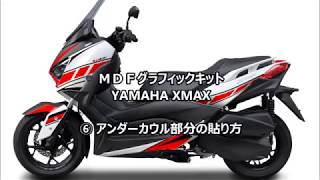 MDFグラフィックキット XMAX  アンダーカウル編　貼付方⑥