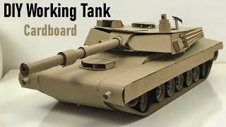M1A2 Working Tank model out of cardboard | Battle Tank model | M1A2 Abrams cardboard model | MBT DIY