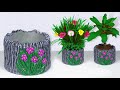 Easy Flower Vase making || Flower pot making || Cement Vase || Decorative Showpiece For Home Decor