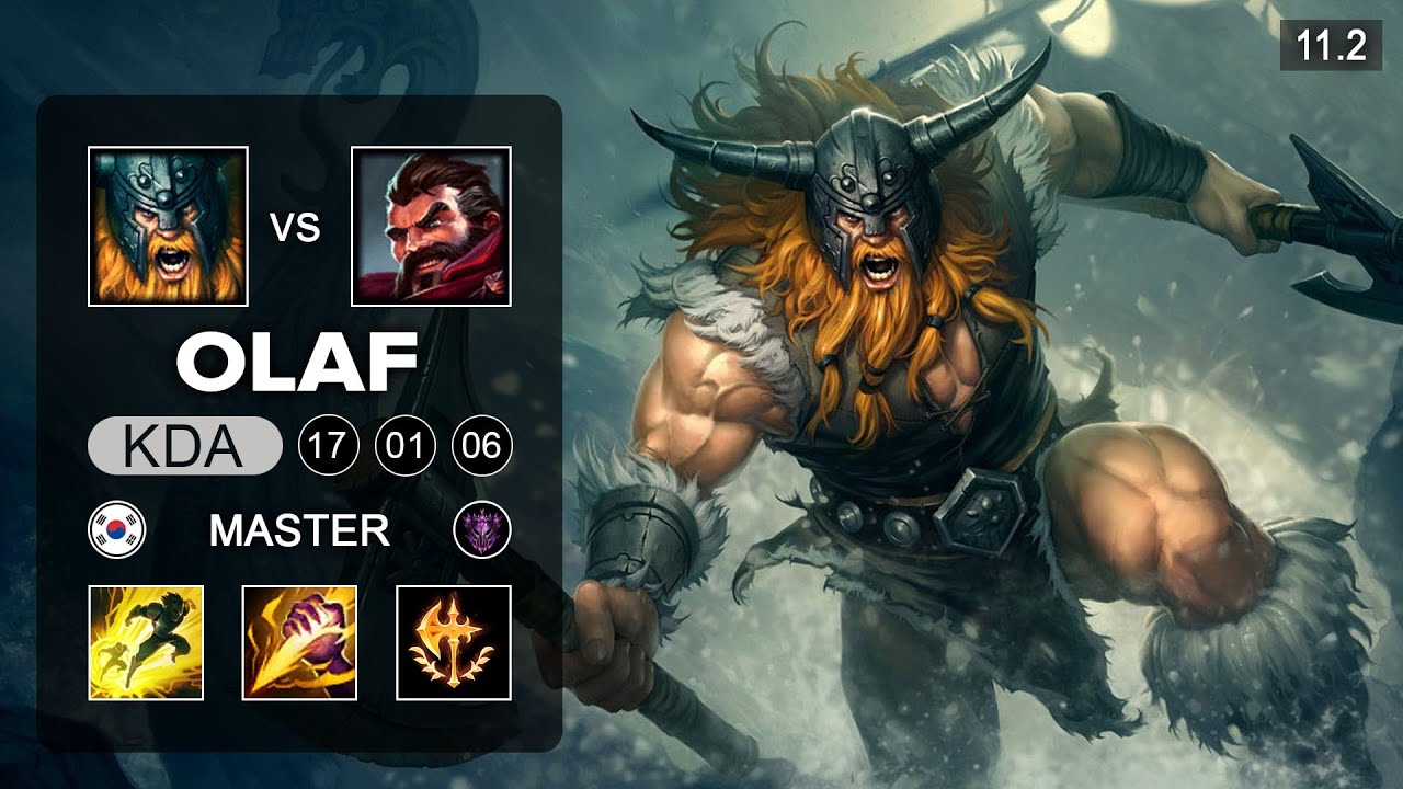 Olaf Jungle vs Graves - KR Master Patch 11.2