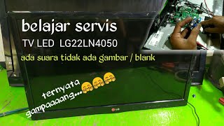 tv led lg 22LN4050 layar blank tegangan tcon hilang