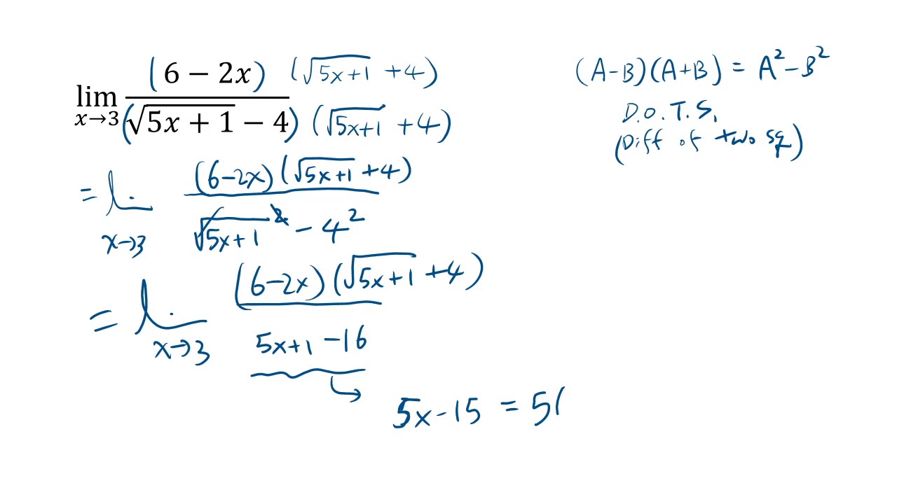 how to solve limit problems with square roots