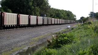 BNSF 9595,6129 heading through Ashland, Ne 6-3-12