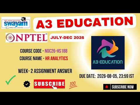 NPTEL HR Analytics Week 2 Assignment Answers | noc26-hs188 | IIT Roorkee