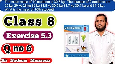 Class 8 Exercise 5.3 Q no 6  Ex 5.3 SNC Maths PCTB Maths Single National Curriculum maths Class 8