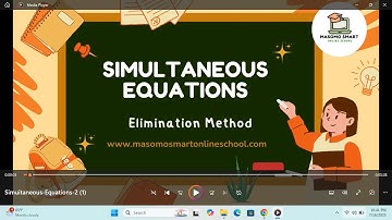 Solving Simultaneous equations by elimination method