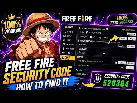 How to Find Free fire Security code 🥶 | Access token to security code ☠️ | Free Fire 