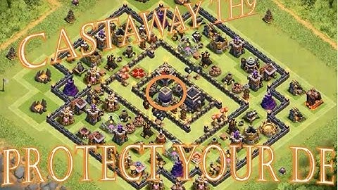 Cast Away Th9 farming base | Dark Elixir Protection  | speed build & defense replays - coc