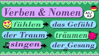 Deutsch lernen: wichtige Verben und Nomen A1 / A2 Deutschkurs für Anfänger  / German for beginners