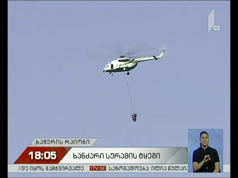 სოფელ ცედანთან ხანძრის სალიკვიდაციო სამუშაოები გრძელდება