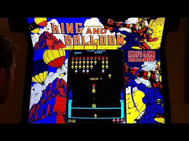 King and Balloon Arcade Cabinet MAME Gameplay w/ Hypermarquee