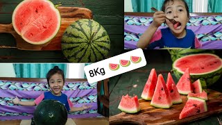 Enjoying Summer Delights Watermelon Mukbang Guitetuber